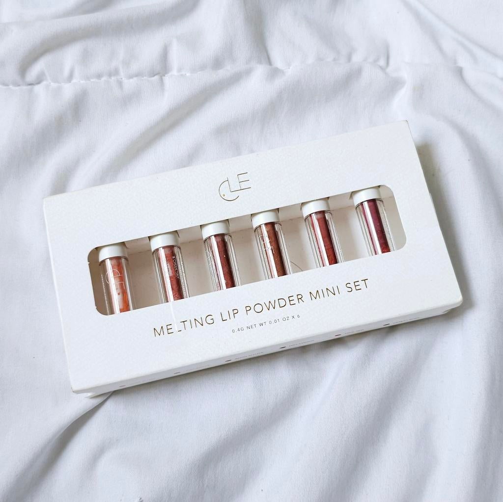 NU €10 ‼️ CLE Cosmetics Melting Lip Powder Mini Set lipstick, Ophalen of Verzenden, Nieuw, Roze, Lippen