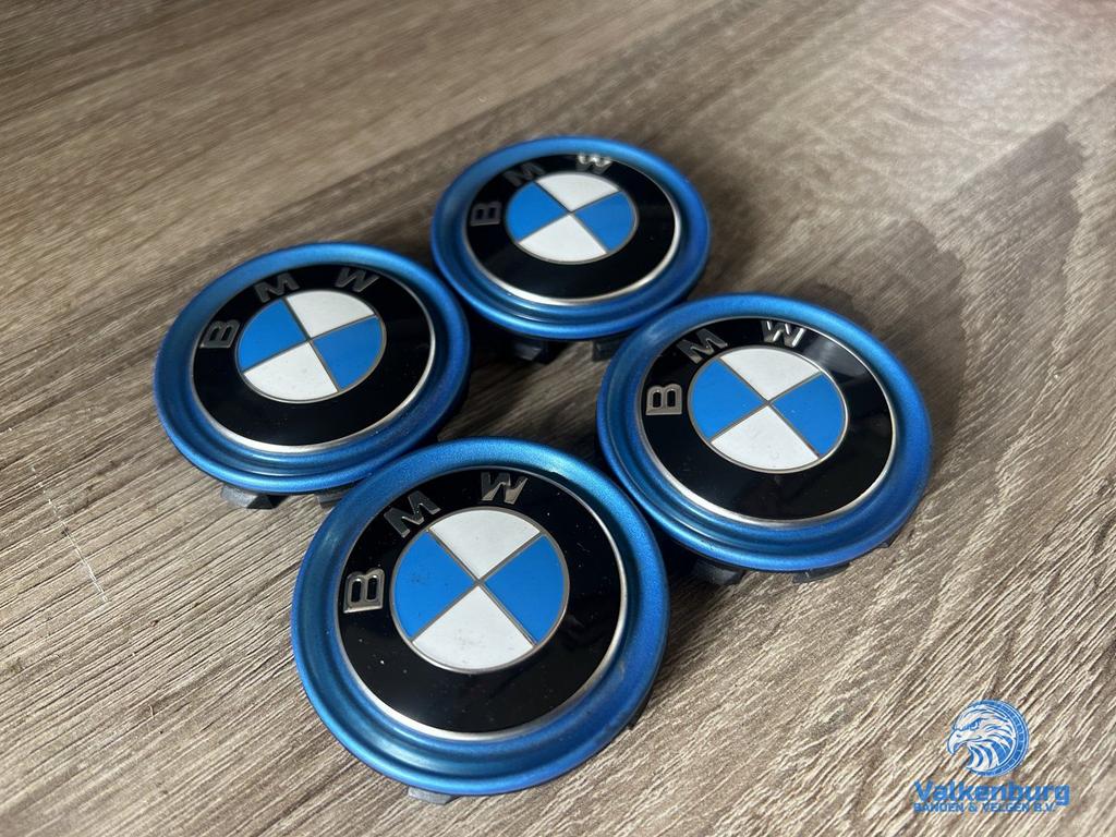 ORIGINELE BMW M Blue naafkap naafdop set, Auto diversen, Wieldoppen, Gebruikt, -, Verzenden, -
