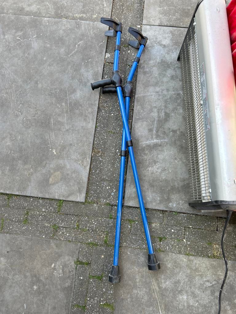 Kinder loopkrukken verstelbaar blauw, Ophalen, In hoogte verstelbaar, Gebruikt