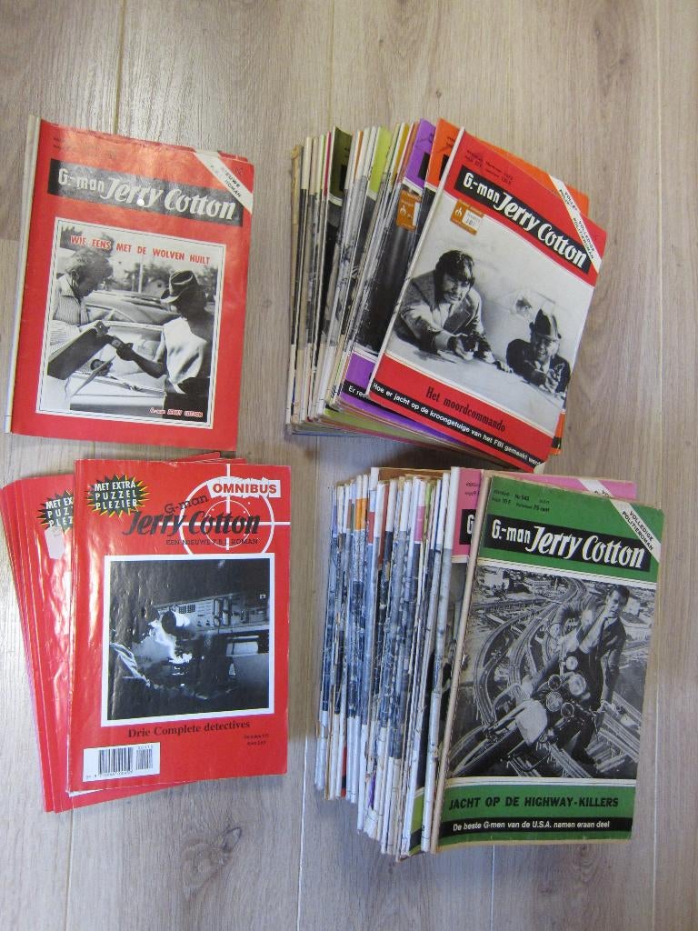 Verzameling Jerry Cotton plm 2500 pulpbladen ca 1960-1995, Boeken, Detectives, Ophalen, Gelezen