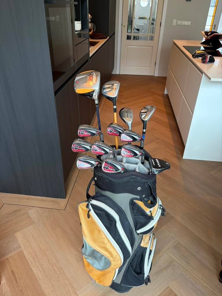 Callaway heren golfset ijzers, driver, houten, putte, tas, Sport en Fitness, Golf, Ophalen of Verzenden, Zo goed als nieuw, Set