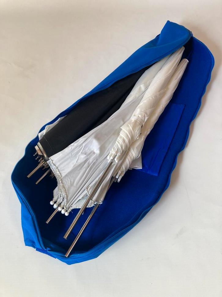 7 flitsparaplu’s met Lastolite opbergtas, Audio, Tv en Foto, Fotografie | Fotostudio en Toebehoren, Gebruikt, Overige typen, Ophalen of Verzenden