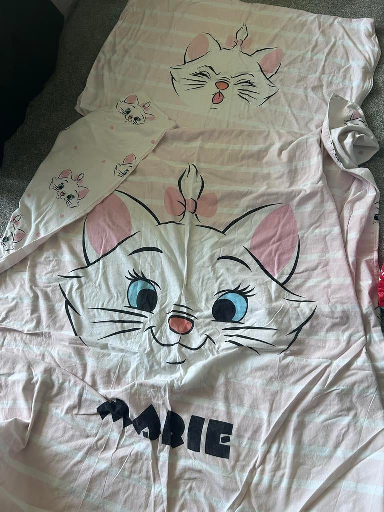Eenpersoons dekbedovertrek Aristokatten Marie Kat, Ophalen of Verzenden, Gebruikt