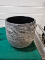 bloempot groot wit zwart, Ophalen of Verzenden, 'T Olde Gre-j, Info@toldegrej.nl, Endepoelstraat 20f Didam