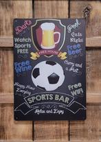 Sports bar voetbal bierpul reclamebord van metaal wandbord, Info@deconoord.nl, Deco Noord, Nieuw, Ophalen of Verzenden