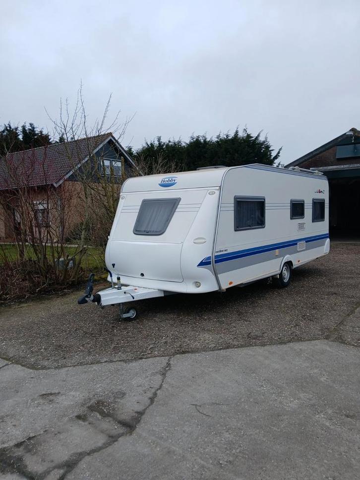 Hobby 540 ul,mover en nw voortent!, Caravans en Kamperen, Caravans, Particulier, tot en met 4, Rondzit, Hobby, Disselslot, Fietsenrek