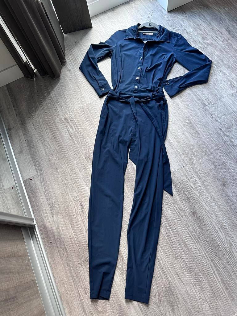 Studio Anneloes Jumpsuit Angelique Donkerblauw XS Travelstof, Ophalen of Verzenden, Zo goed als nieuw, Maat 34 (XS) of kleiner