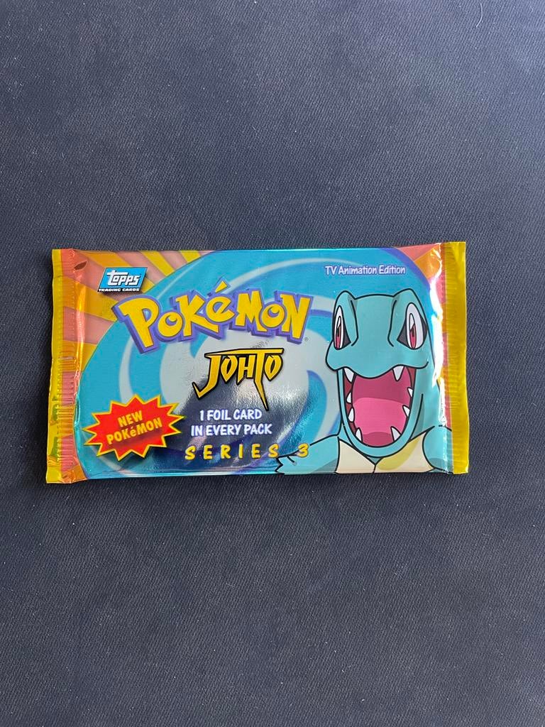 Topps Pokémon Johto Serie 3Booster Pack TV Animation Edition, Ophalen of Verzenden, Nieuw, Booster, Foil