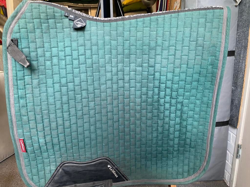 (Dressuur) LeMieux donker groen full, Dieren en Toebehoren, Full (L), Gebruikt, Dressuurdekje, Ophalen of Verzenden