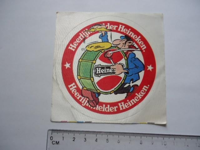 sticker oud Heerlijk helder HEINEKEN strip jan v haasteren, Verzamelen, Verzenden, Zo goed als nieuw, Bedrijf of Vereniging