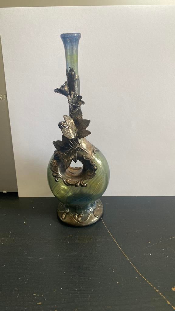 Prachtig gedecoreerd vaasje art nouveau, Ophalen of Verzenden