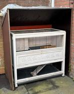 Ferplast houten konijnenhok Cottage met overkapping, Ophalen, Gebruikt, 90 cm of meer, Konijn