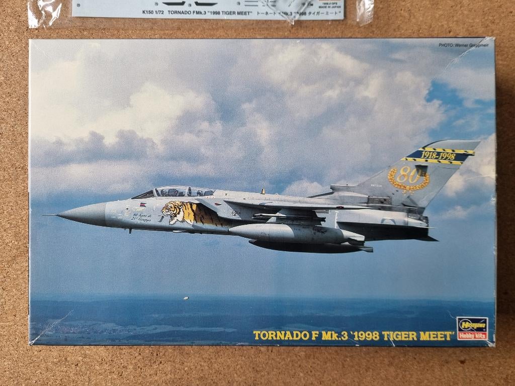 Hasegawa Tornado F.3 "1998 Tiger Meet" 1:72 - mist 2 parts, Hasegawa, Ophalen of Verzenden, Vliegtuig, Hasegawa