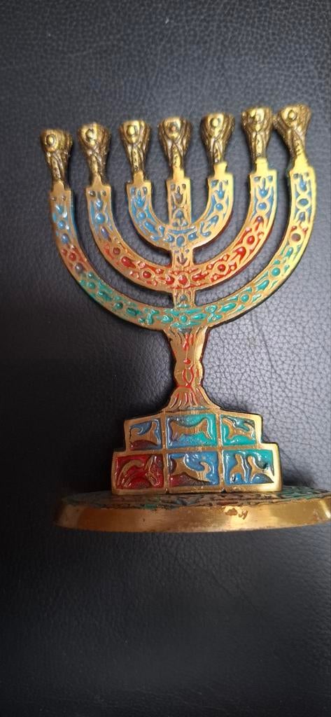 Vintage zevenarmige kandelaar Menora, Verzenden