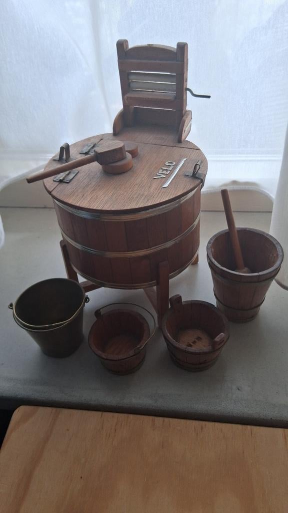 Miniatuur wasmachine met toebehoren, Ophalen of Verzenden