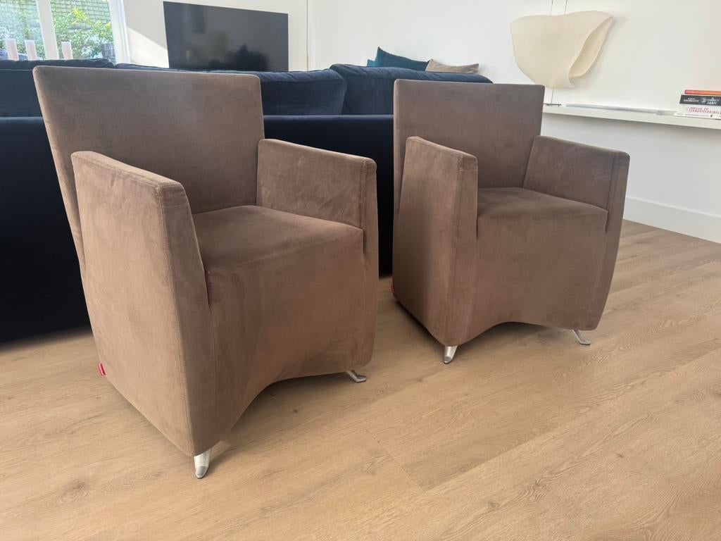 Baleri Capri chair (set van 2), Ophalen, Minder dan 75 cm, Zo goed als nieuw, Stof