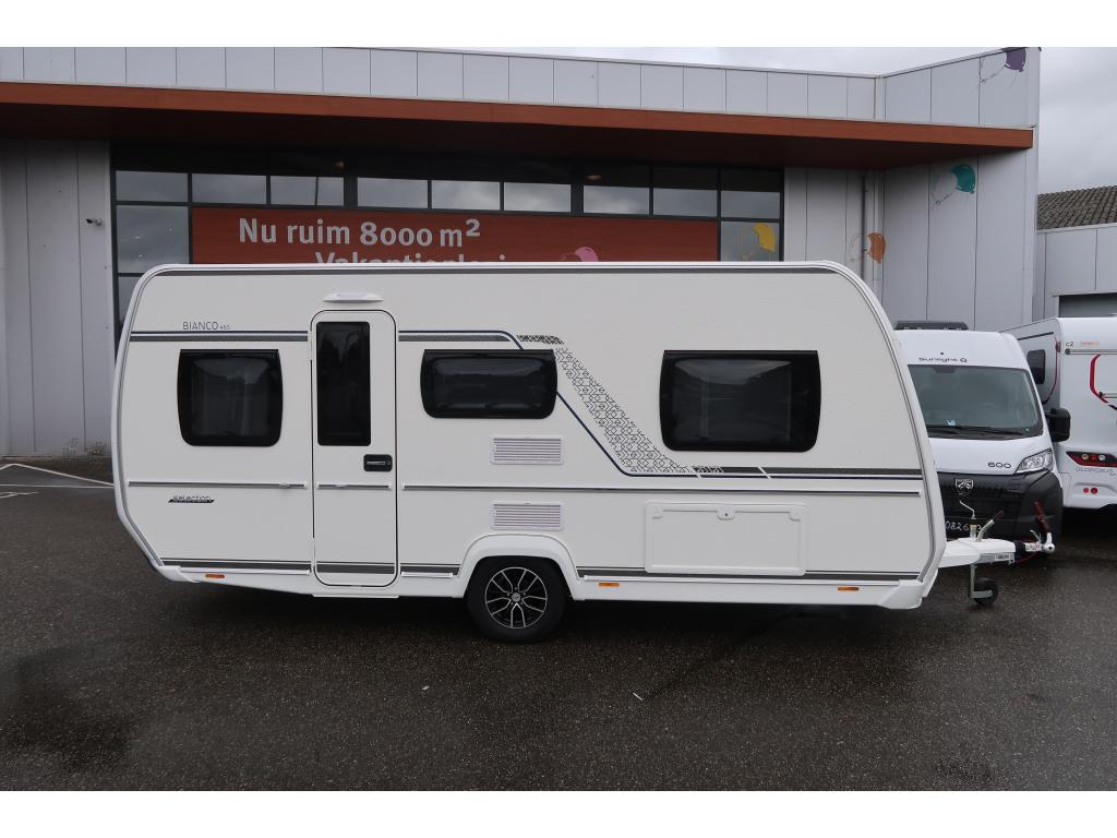 Fendt Bianco Selection 465 TG !! ENKELE BEDDEN !!, Caravans en Kamperen, Caravans, Schokbreker, Standaardzit, Fendt, 5 tot 6 meter