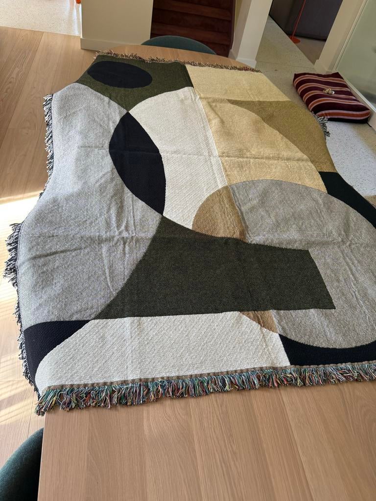 Ferm Living Mirage tapestry Deken - Organisch Katoen Tapijt, Ophalen of Verzenden, Gebruikt, Overige kleuren, Rechthoekig