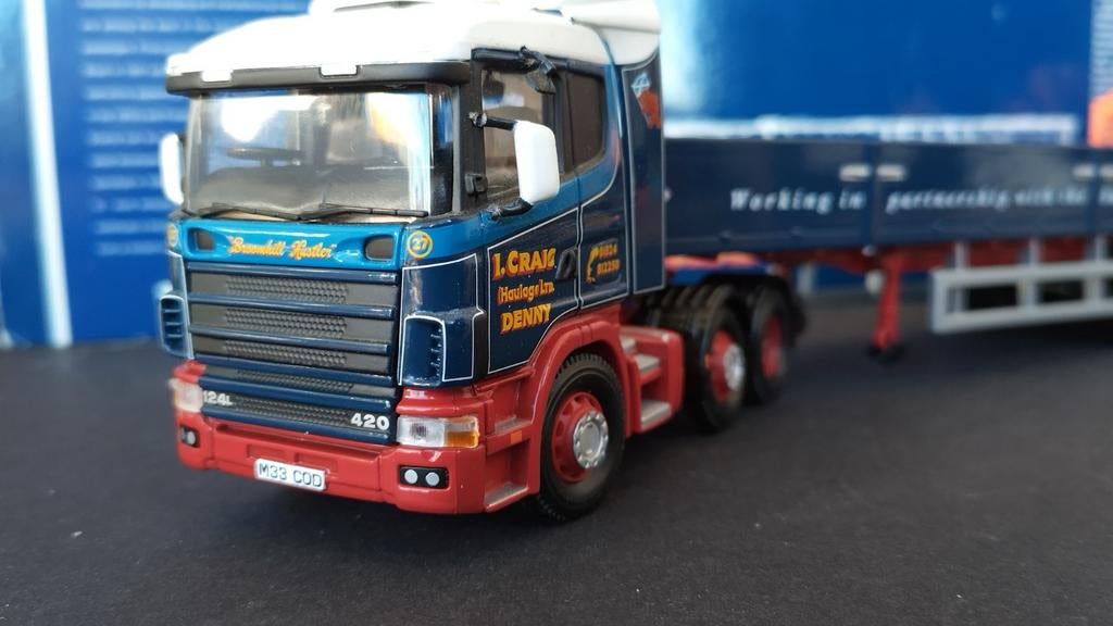 Scania 124 L stenen trailer Crane  Dropside 1:50 Corgi Pol, Corgi, Corgi, Corgi@corgi.co.uk, Nieuw