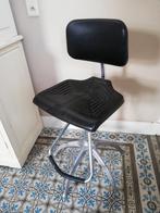 Hoge retro vintage werkkruk / stoel, voetensteun, Ophalen, Vintage, retro, Gebruikt, Zwart