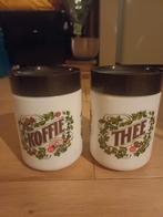 Koffie- theebussen Douwe Egberts wit glas vintage, Huis en Inrichting, Keuken | Keukenbenodigdheden, Ophalen of Verzenden