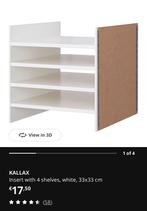 Ikea kallax inzet 4 planken, Huis en Inrichting, Kasten | Stellingkasten, Ophalen, Zo goed als nieuw