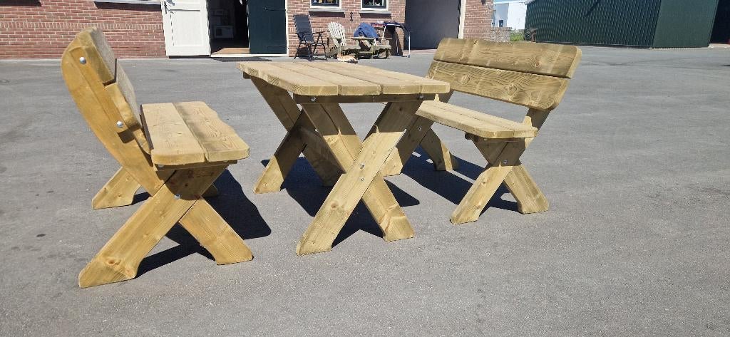 Tuinset Sneek, Ophalen, 4 zitplaatsen, Nieuw, Hout