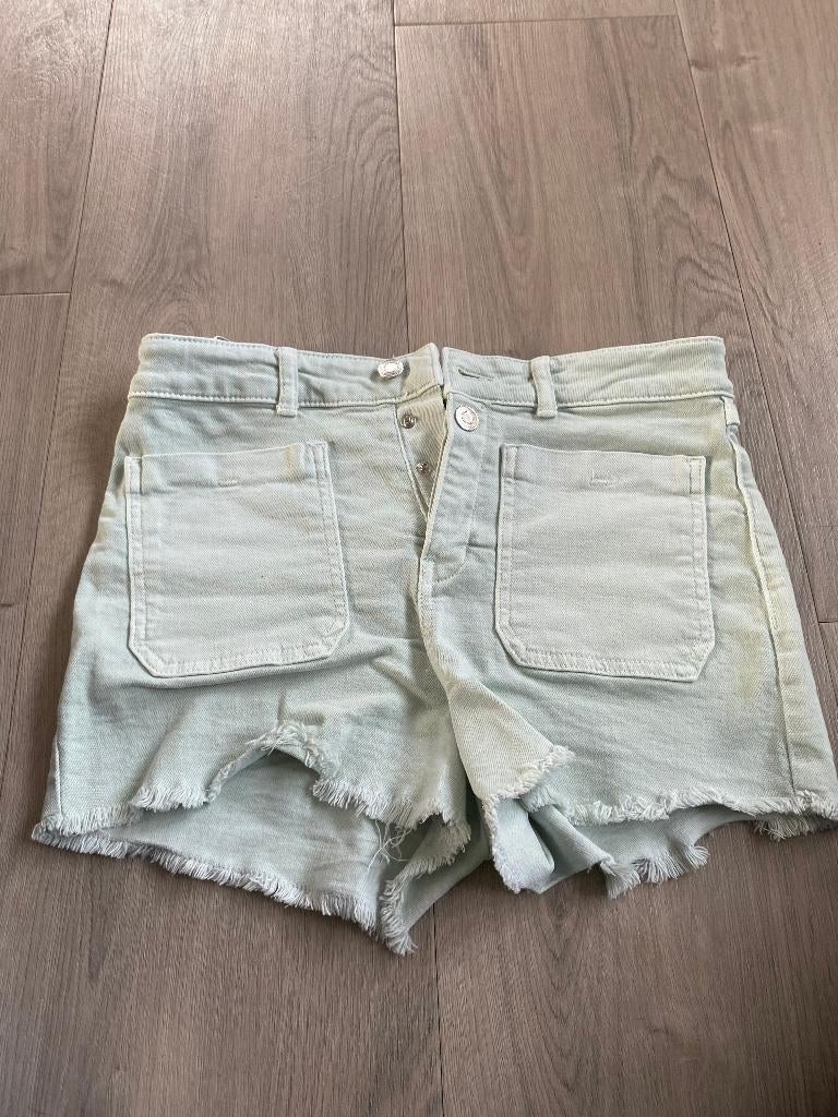 ZARA jeans broekje mintgroen nieuwstaat maat 164 DP, Kinderen en Baby's, Kinderkleding | Maat 164, Broek, Meisje, Ophalen of Verzenden