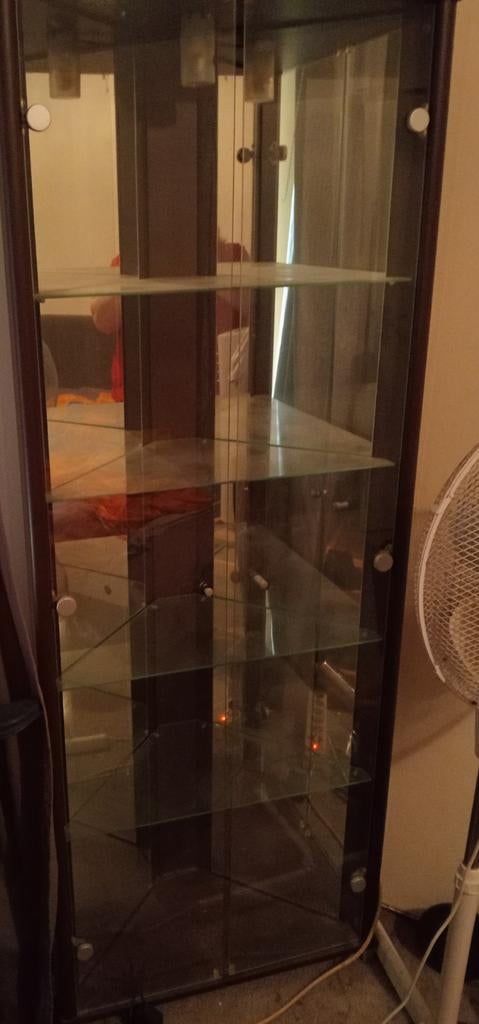 Vitrinekast, Ophalen, 50 tot 100 cm, Glas, 150 tot 200 cm