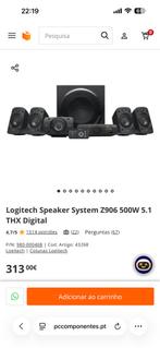 Logitech Z906 5.1 THX Digitaal Geluidssysteem - Zo goed als, Ophalen of Verzenden, Zo goed als nieuw, 120 watt of meer, Complete surroundset
