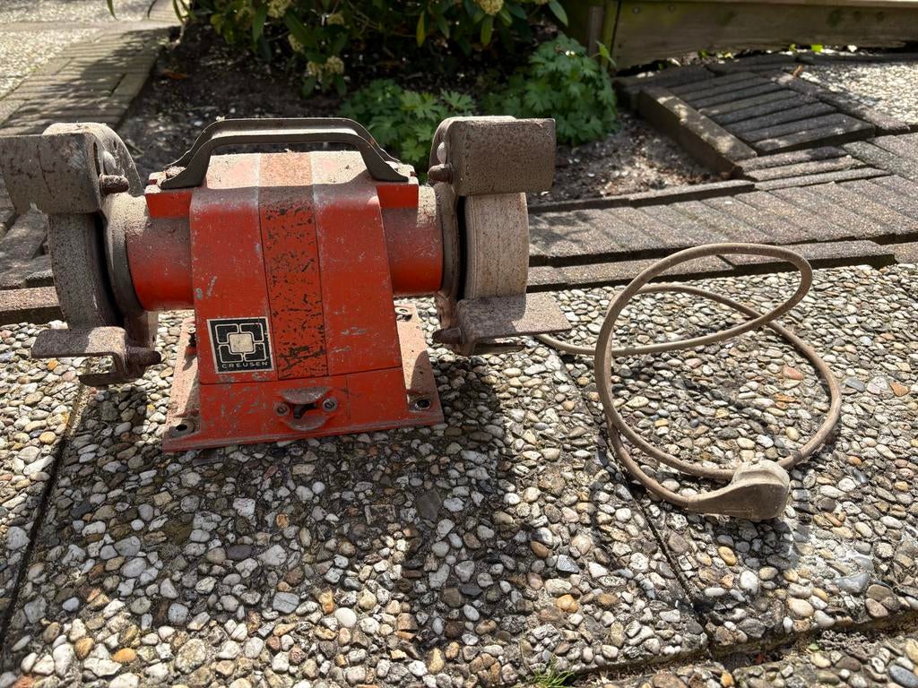 Creusen slijpmachine, Doe-het-zelf en Verbouw, Gereedschap | Slijpmachines, Ophalen, Gebruikt, Minder dan 700 watt, Werkbankslijpmachine