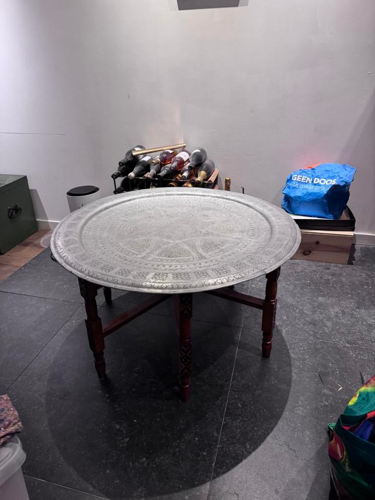 Tafel, Huis en Inrichting, Tafels | Salontafels, 100 tot 150 cm, Zo goed als nieuw, Minder dan 50 cm, Rechthoekig