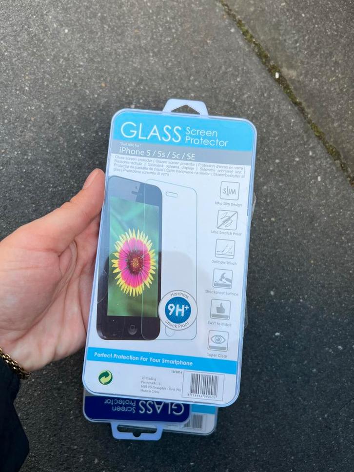 Glazen Screen Protector voor iPhone 5/5s/5c/SE - Nieuw, Telecommunicatie, Mobiele telefoons | Toebehoren en Onderdelen, Nieuw