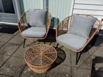 Intratuin 2-zits loungeset Chicago naturel (nieuw), Ophalen, Zo goed als nieuw, Wicker, 2 zitplaatsen