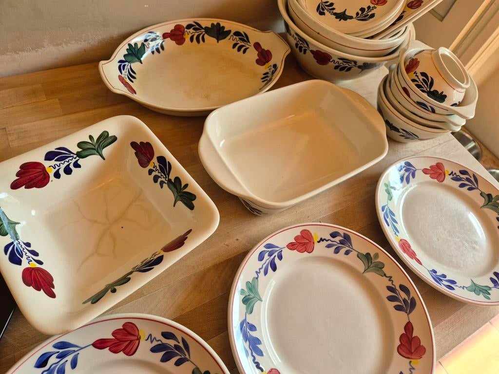 Royal Boch Boerenbont servies set – made in Belgium, Ophalen
