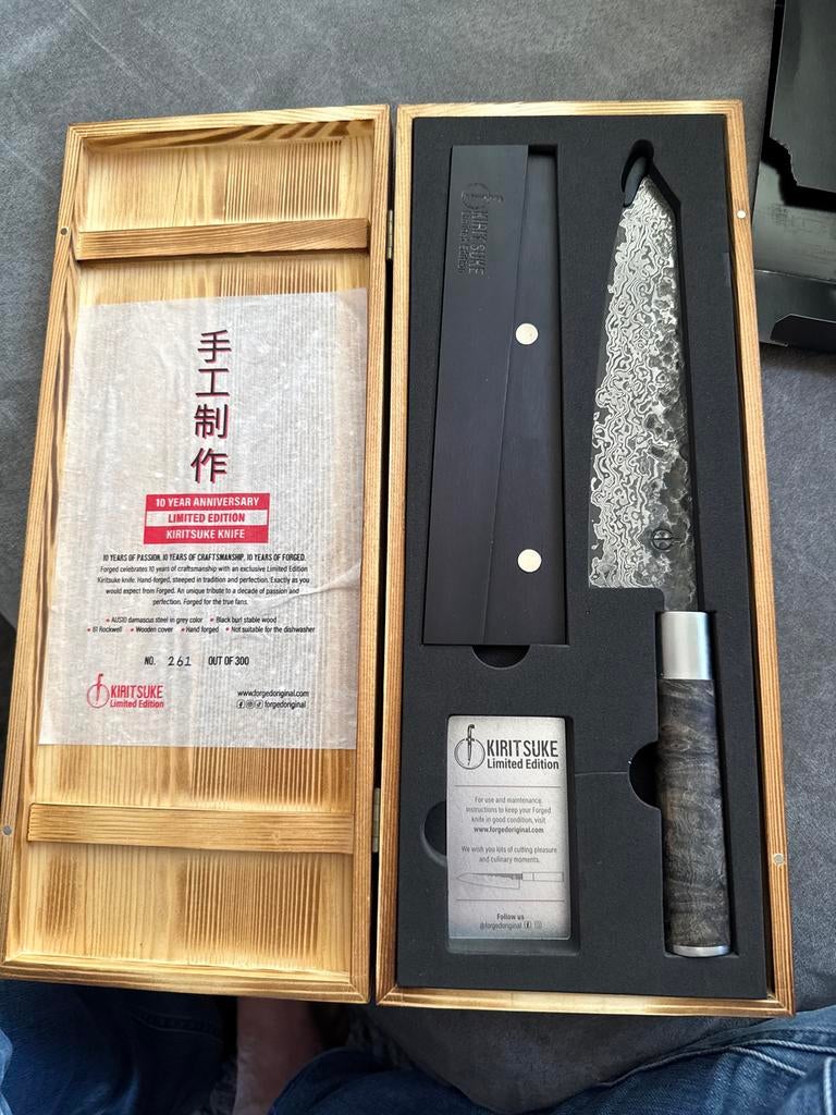 Nagelnieuw Forged Kiritsuke Limited Edition mes - Nr. 261/30, Huis en Inrichting, Ophalen, Overige typen, Metaal, Overige merken