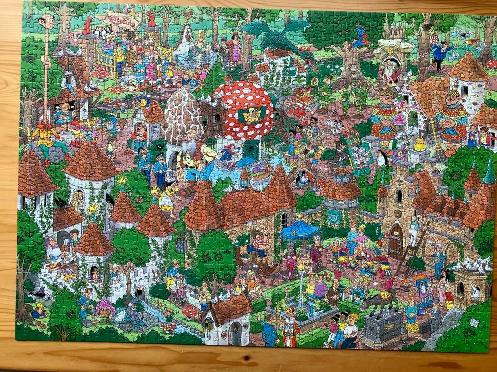 Jan van Haasteren Efteling Sprookjesbos Puzzel 1000 stukjes, Ophalen of Verzenden, 500 t/m 1500 stukjes, Zo goed als nieuw, Legpuzzel