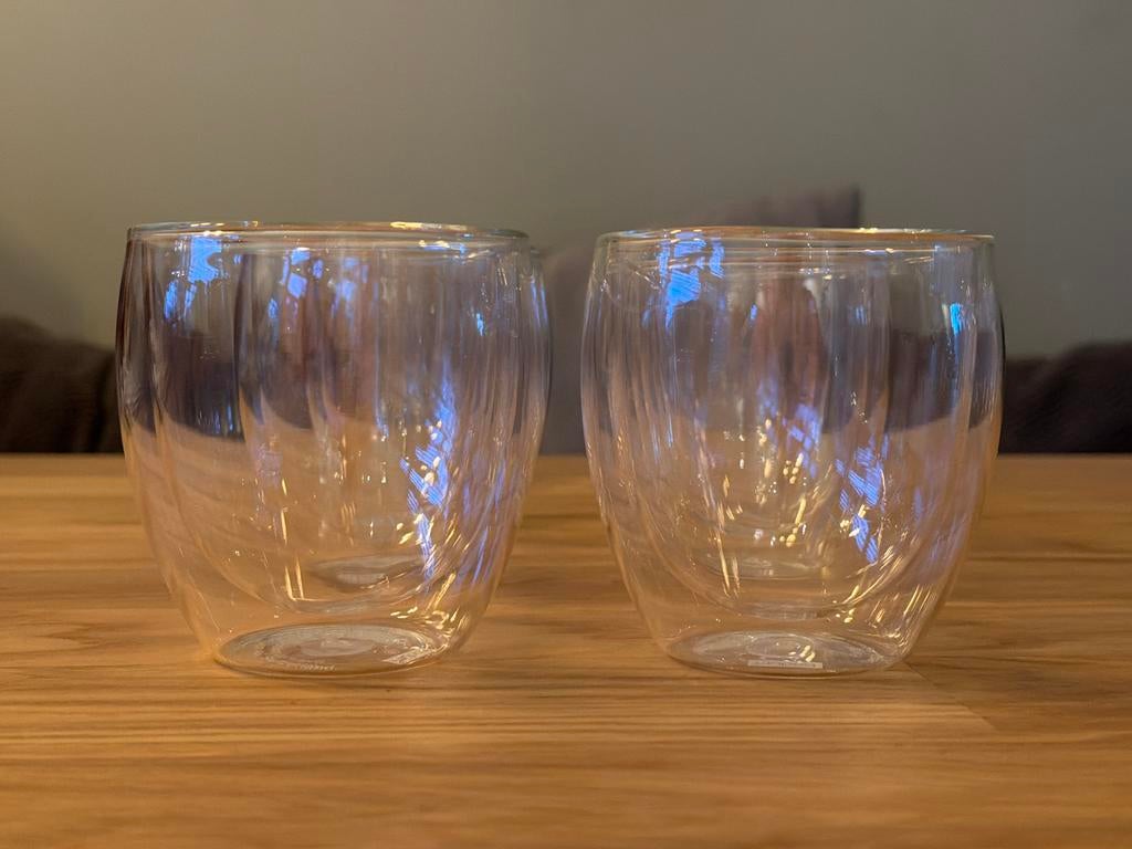 Set van 6 Bodum Pavina 150ml dubbelwandige glazen, Huis en Inrichting, Keuken | Servies, Glas of Glazen, Ophalen of Verzenden