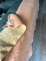 Stevige vintag wollen deken geel roze van Zaalberg, Ophalen of Verzenden, Gebruikt