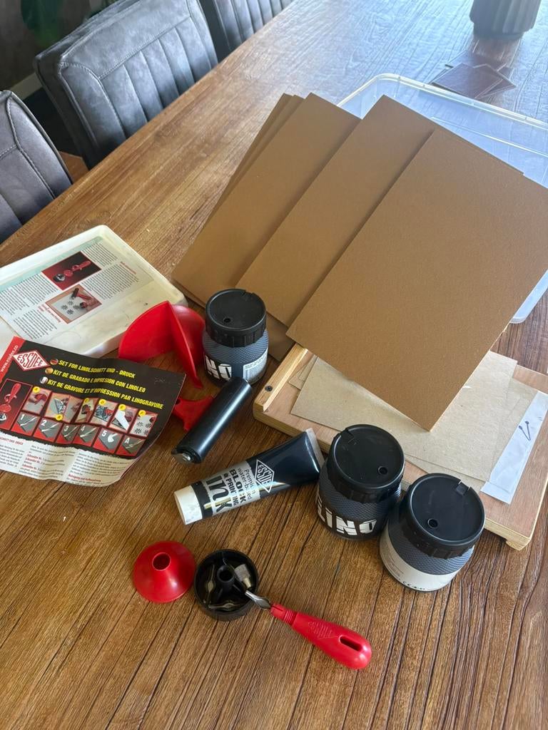 Linoleum voor afdruk, Ophalen of Verzenden