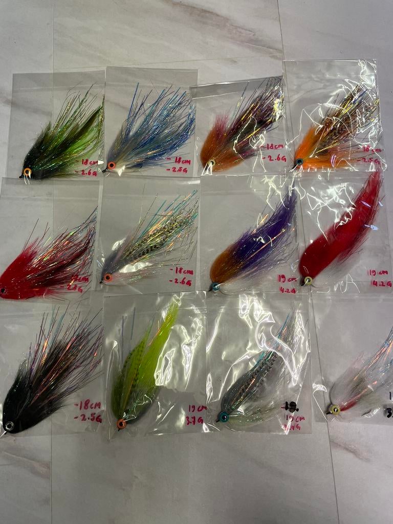 Snoek streamers. Met uv ogen. 18-19cm/2.5-4.2g., Ophalen of Verzenden, Nieuw, Overige typen