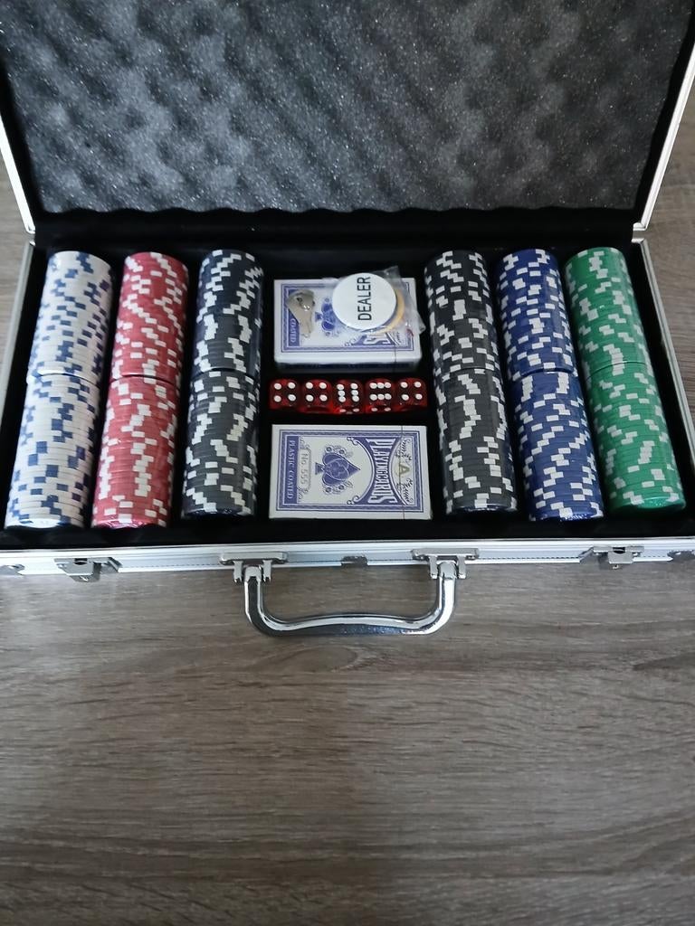 Poker koffer, Hobby en Vrije tijd, Gezelschapsspellen | Kaartspellen, Ophalen of Verzenden