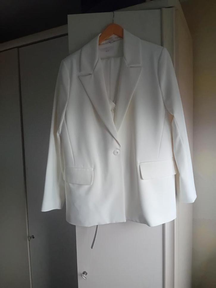 Witte dames trouwkostuum Marlene Dietrich Stijl, Kleding | Dames, Jasjes, Kostuums en Pakken, Nieuw, Kostuum of Pak, Maat 46/48 (XL) of groter