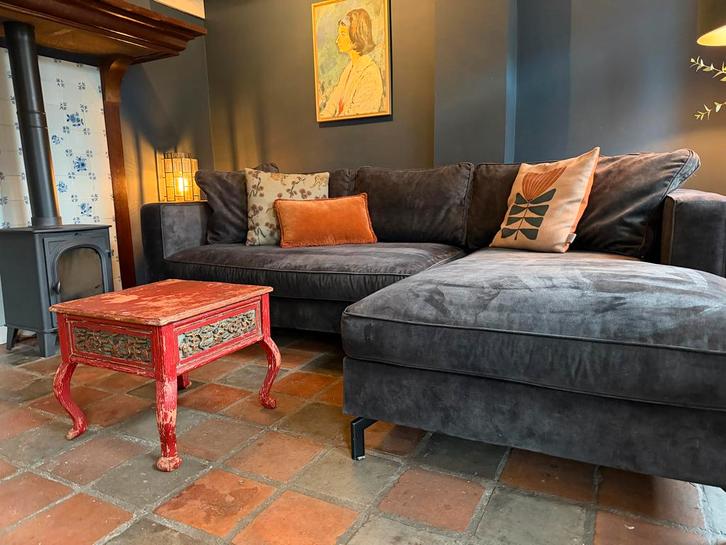 Stijlvolle hoekbank met chaise longue, in goede staat, Huis en Inrichting, Banken | Sofa's en Chaises Longues, Gebruikt, Driepersoons