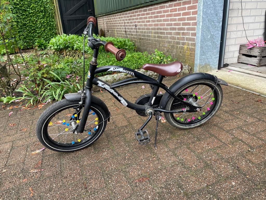 Yolare Black Cruiser Kinderfiets - Stoer en Gebruikt, Ophalen, Gebruikt, 16 tot 20 inch