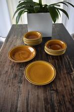 Goedewaagen Gouda oker geel bruin borden groot klein schaal, Ophalen of Verzenden