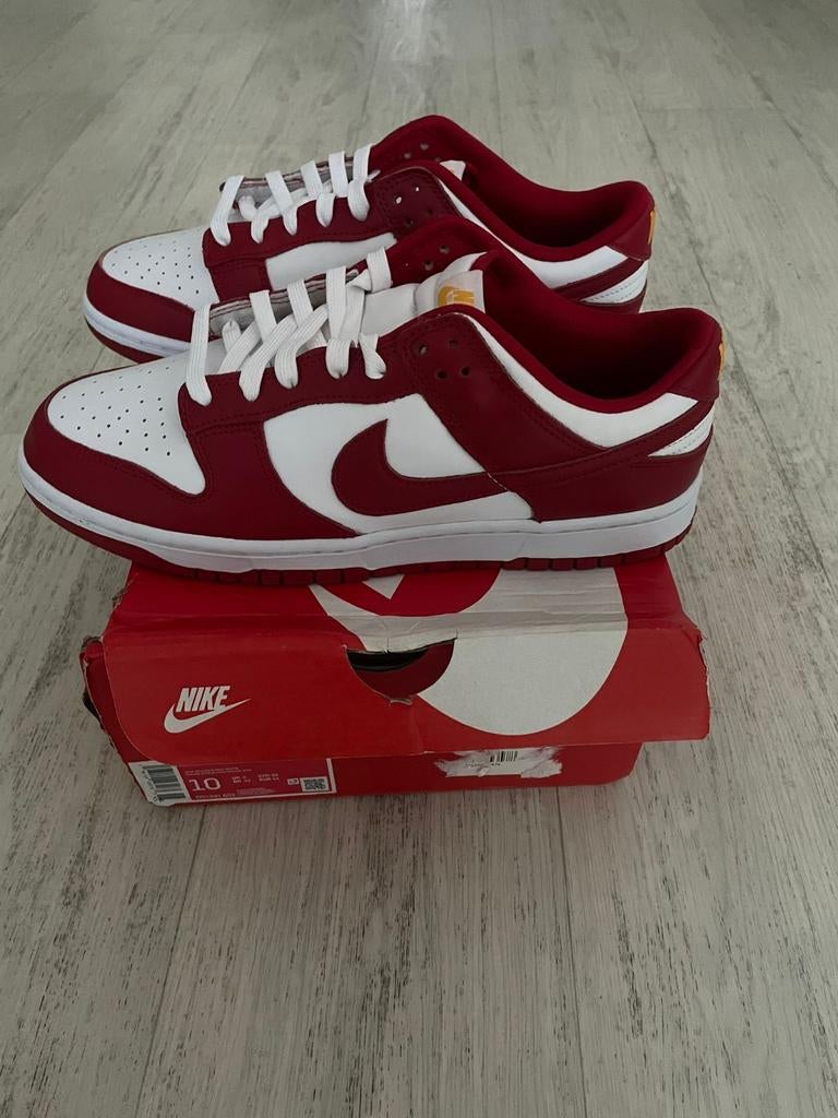 Nike Dunk Low Retro White University Red, Ophalen of Verzenden, Nieuw
