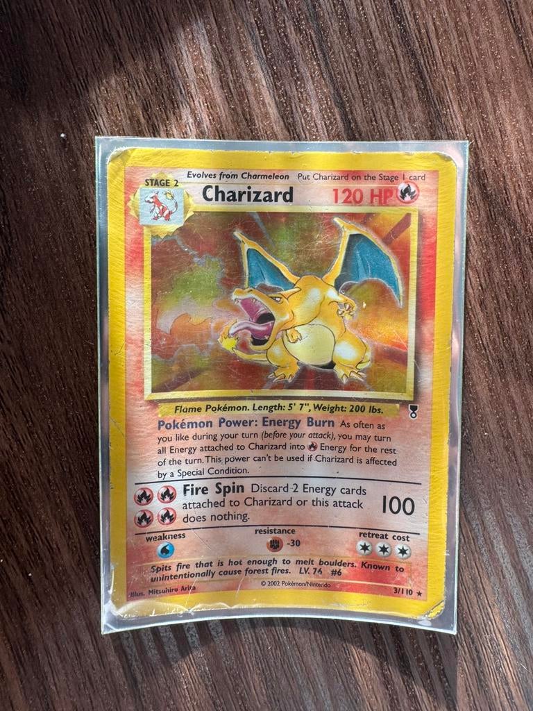 Pokémon Charizard Holo – Legendary Collection 3/110 (2002), Hobby en Vrije tijd, Verzamelkaartspellen | Pokémon, Ophalen of Verzenden