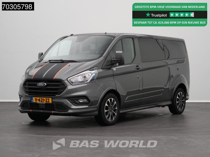 Ford Transit Custom 170pk Dubbel Cabine Automaat Sport L2H1, Auto's, Bestelauto's, Bedrijf, Te koop, Achteruitrijcamera, Airconditioning
