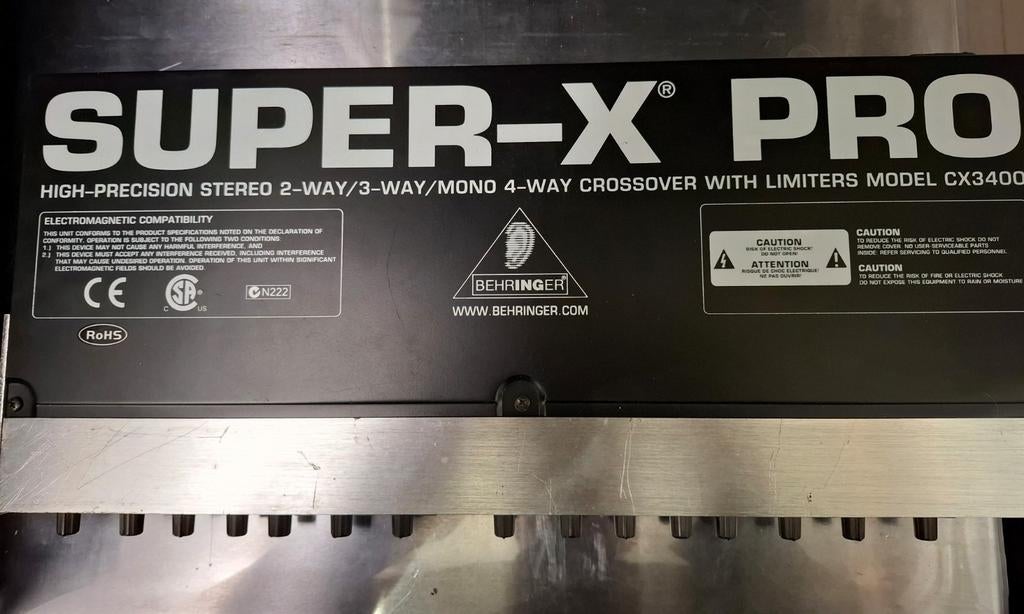 Behringer Crossover Super-X CX3400, Muziek en Instrumenten, Ophalen of Verzenden, Gebruikt, Overige typen